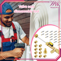 32pcs/set Valve Core Remover R22 R410A R404A R407C Alat Cabut Pentil Freon AC Air Conditioning Repai