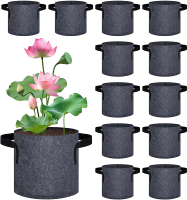 DECOHS 12 Pack Aquatic Plant Pots for Pond Reusable Fabric Aquatic Plant Pots Breathable Pond Plant 