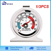 1/3PCS Stainless Steel Mini Fridge Thermometer Temperature Sensor DIAL High Accuracy Refrigerator Freezer -30 To 30°C For Home