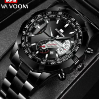 HOT PROMO!! Jam Tangan Pria JCO-08 Keren Anti Air Mewah Strap Stainless Steel Anti Karat Dan Anti Lu