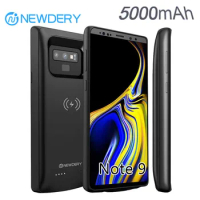 NEWDERY Battery Charger Case for Galaxy Note 9 Wireless Charging Power Bank Cover 5000mAh Spare Battery for Samsung Note 9