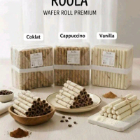 Wafer Roll Premium - Coklat, Cappuccino, Vanilla - Snack