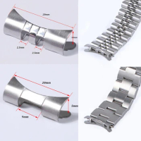 2pcs Stainless Steel Curved End for Seiko SKX009 SKX007 Watch Strap Connector 18mm 19mm 20mm 21mm 22mm Metal Band Connector