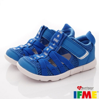 ★IFME日本健康機能童鞋-透氣休閒鞋水涼鞋款IF20-131501藍(中小童段)