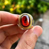 Batu cincin red mandarin garnet