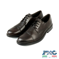 【IMAC】義大利經典素面橫飾綁帶德比鞋 深棕色(450110-DBR)