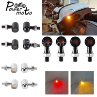 Universal Motorcycle Mini LED Amber Turn Signals Light Brake Lights DRL For Honda Suzuki Kawasaki Yamaha Hyosung Aprilia Buell