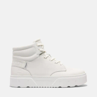 【Timberland 官方旗艦】女款白色皮革高筒休閒鞋(A27EKEM2)