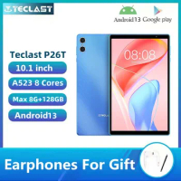 【World Premiere】Teclast P26T Android 13 Tablet 10.1 inch IPS 4GB RAM 128GB ROM A523 8-core Dual-band Wi-Fi Type-C Widevine L1