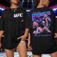Áo thun họa tiết UFC Israel Adesanya mẫu mới mùa hè 2026 dành cho nữ, chất liệu cotton, tay ngắn, dá