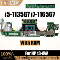 For HP 13-AW Notebook Mainboard DAX3ACMBAF0 i5-1135G7 i7-1165G7 With RAM Laptop Motherboard Full Tested