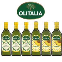 Olitalia奧利塔 純橄欖油x3+葵花油x3(1000mlx6瓶禮盒組)