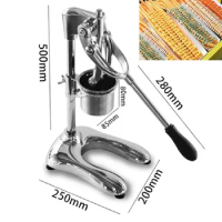 Manual 30cm French Fries Maker Long Potato Squeezers Machine Footlong Super Big Chips Making Machines Special Kitchen Extruders