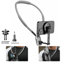 Amorus Magnetic Neck Mount Phone Holder Quick Release Breakcet for Gopro Hero Iphone SANSUNG HUAWEI 