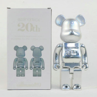 Correct Version of Bearbrick 20th Anniversary Laser Label Packing Box Building BE@RBRICK BB 400% Decoration