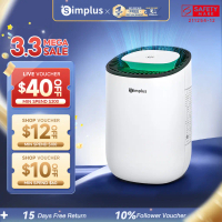 Simplus Dehumidifier |   380ml/Day |   600ml Tank |   Auto-shutoff |   <35 dB |   Energy-saving |   