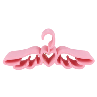 1020 Pcs New Design Fly Angel Plastic Clothes Shirt Hanger, Cute Pretty Pink Loving Heart Scarf Underwear Hanger Rack