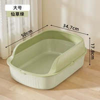 內地直送 - 貓砂盆超大號防外濺貓廁所防臭開放式貓砂盆子巨大幼貓貓屎盆特大