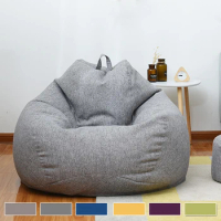 Lazy Sofa Cover Large Bean Seat Bag Chair Sofa Cover Comfortable Outdoor Cloth Pouf Puff Couch Tatami Living Room Beanbags 2023