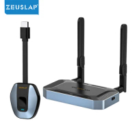ZEUSLAP 50 Meters Wireless HDMI-Compatible Transmitter Receiver Kits Full HD 4K Wireless Display Dongle Streaming Laptop Phone
