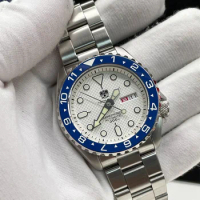 TUEDIX Full Steel Automatic Watches for Men SEIKO NH36A Movement Luminous Turtle Calendar Clock Diver 30ATM Relogio Masculino