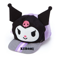 小禮堂 酷洛米 棒球帽造型帆布化妝包《紫黑》掛飾.收納包.東京奧運系列