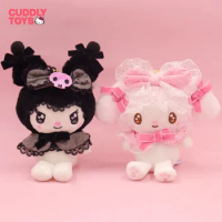 Sanrio Plush Doll Pendant Cartoon Kuromi Melody Lolita Series Kawaii Bag Decor Kuromi Sanrio Plush Keychain Pendant Girls Gifts