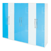 【艾蜜莉的家】2.7尺塑鋼藍白色衣櫃 衣櫥 棉被櫃 置物櫃 收納櫃