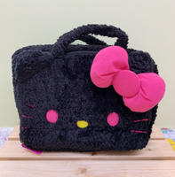 【震撼精品百貨】Hello Kitty 凱蒂貓~Sanrio HELLO KITTY手提袋/收納袋--黑毛桃蝴蝶結#10324