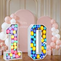 DLGIFJIE 1PC 73 cm/28.74 inches marquee balloon frame with KT board numbers 0–9, large 3D standee fo
