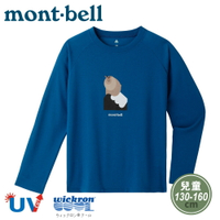 【Mont-Bell 日本 兒童 WIC.T長袖排汗T恤《日本羚羊/東方藍》】1114583/圓領T/長袖上衣