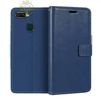 Casing untuk Oppo A12 Super Retro Armor Wallet Case PE Leather Full 360 Degree TPU Waterproof Blue