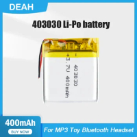 1-2PCS 403030 043030 400mAh 3.7V Lithium Polymer Rechargeable Battery For MP3 MP4 GPS Bluetooth Speaker Headset Smart Watch