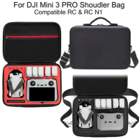 For Dji Mini 3 Pro Storage Bag Dji Rc Remote Controller Portable Carrying Box Black Case Handbag Smart Controller Accessories