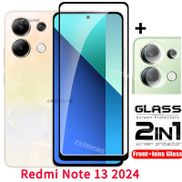 Filem pelindung skrin 2-dalam-1 untuk Redmi Note 13 2024, pelindung skrin telefon lutsinar untuk Red