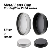 For Fujifilm X100 X100S X100T X100F X100V Metal Lens Cap Camera Cap Silver / Black Aluminum Alloy