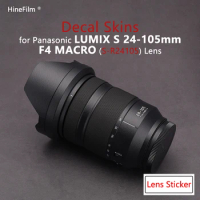 Lumix 24-105 F4 Lens Premium Decal Skin for Panasonic LUMIX S 24-105mm F/4 Macro OIS Protector Sticker Anti Scratch Court Wraps