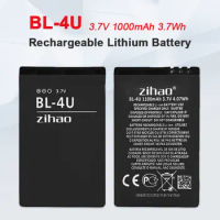 BL-4U Battery 1000mAh Phone Rechargeable Li Batteries for Nokia 8800 206 5250 E66 E75 5330XM C5-03 5730 6212C 515 Mobile Cell