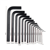 30pcs Durable Hex Allen Key Wrench Allen Key Set Metric Type Hardware Steel