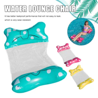 Foldable Water Hammock Recliner Inflatable Floating Swimming Mattress Water Lounge Bed Bench Swimming Pool Party Toys