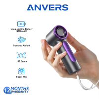 Anvers Handheld Fan 4000mAh Portable Fan, Mini Fan for Outdoor Travel, Small Size, Strong Wind 6 Spe