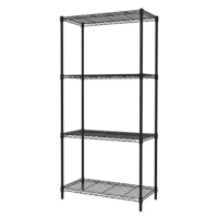 【特力屋】經濟型烤漆四層架 寬60x深30x高120公分 黑 耐重級荷重單層30公斤 書架 收納架 電器架 置物架