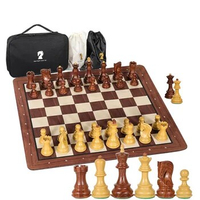 Luxury Children's Portable Chess Set Zagreb Chessboard Match International Weighted Chess Double Queen Chess Pieces Storage Bag