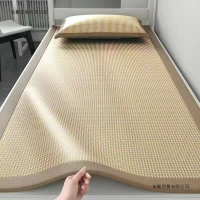 、、 Student Dormitory Ice Silk Mat Three-piece Set New Machine Washable Single Summer Air-conditioned