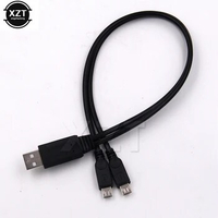 AT 1PCS A sub-second data transfer charge cable USB female male 2 Micro USB splitter charging for two Android phones newest