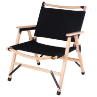 Outdoor Camping Folding Chair Solid Wood Folding Deck Chair Portable Fishing Chair Kermit Chair Leisure Beach Chair