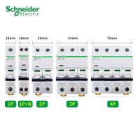 Schneider Circuit Breaker Air Switch IC65N C25 1P N C20A 2P 3P C25A 3P C63A 4P 16A 2A 4A 6A 10A 63A 