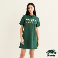 Roots 女裝- ROOTS ESTABLISHED連帽洋裝-深綠色