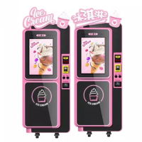 Automatic Soft Ice Cream Vending Machine Coin Operated Frozen Food Vending Machine CFR BY SEA USA