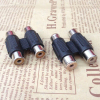 อะแดปเตอร์ขั้วต่อตัวเมีย RCA, เสียง 2 ตัว, ขนาดเล็ก, ขั้วต่อตัวเมีย 2RCA, THB5